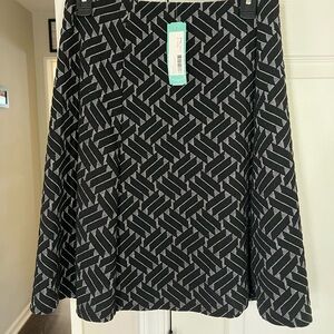 Renee C. Black and White A-Line Skirt